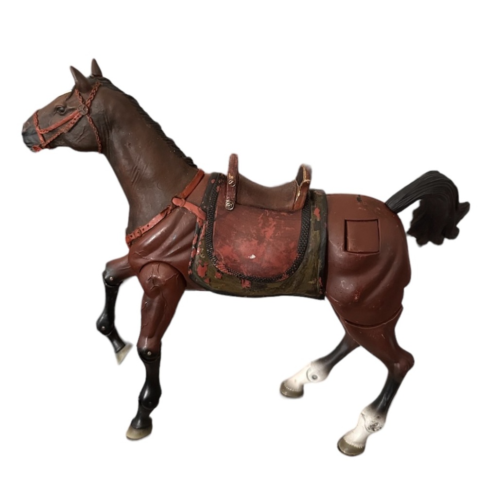 Vintage 2001 Marvel Lord of the Rings Brego Brown Red Horse Action Figure Toybiz